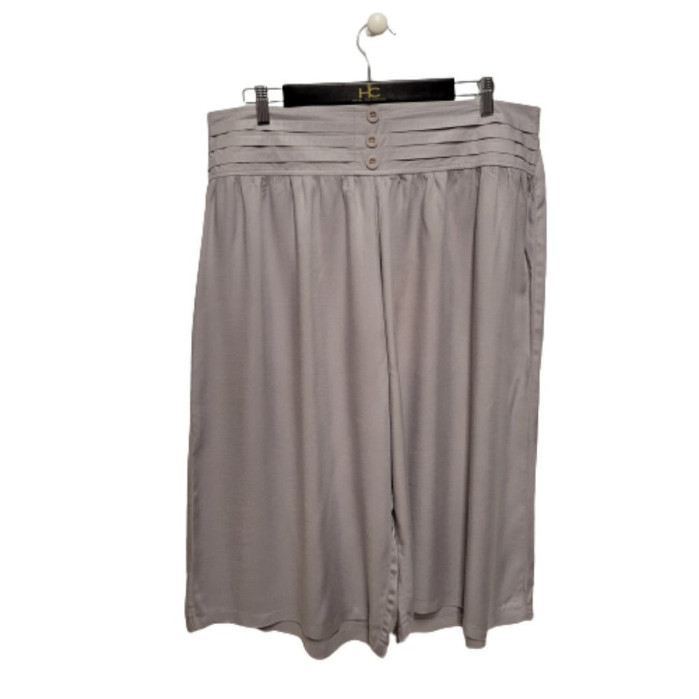 Womens Capris Culottes Summer Wide Leg Casual Comfy Pants Travel- Size S, XXL - Picture 4 of 11